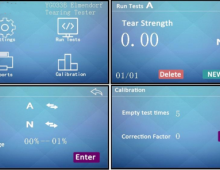 Màn hình thao tác máy kiểm tra xé vải Elmendoft